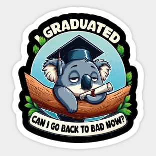 I Graduated Can I Go Back To Bed Now Class Of 2024 Graduate Sticker